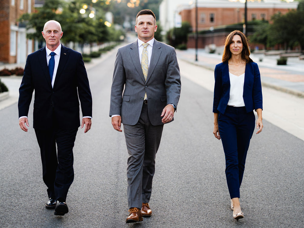 Attorneys Corey B. Shipley and Emily M. Swecker with investigator Michael Templeton of Shipley Law Firm in Johnson City
